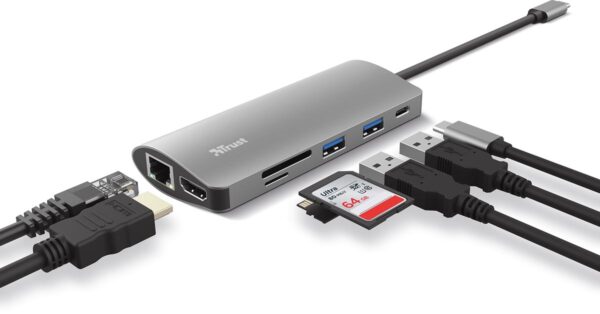 Trust Dalyx 7-in-1 USB-C Multiport Adapter - Afbeelding 2