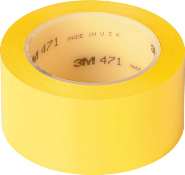 3M Vinyl tape 471, ft 50 mm x 33 m, geel - Afbeelding 2
