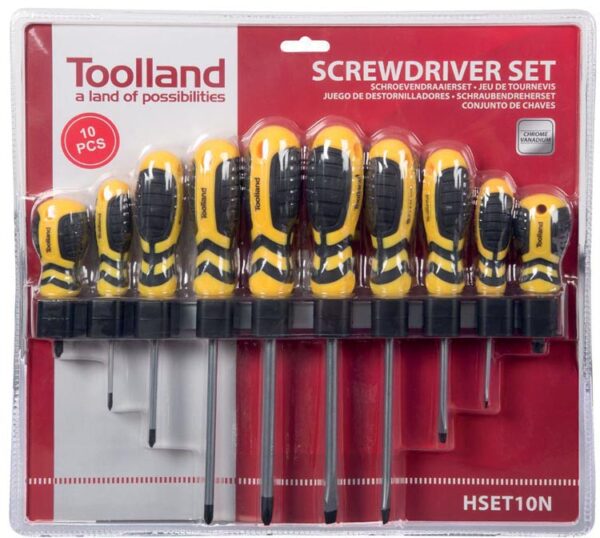 Toolland schroevendraaiers, set van 10 stuks - Afbeelding 2
