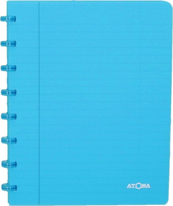 Atoma Trendy schrift, ft A5, 144 bladzijden, geruit 5 mm, transparant turkoois