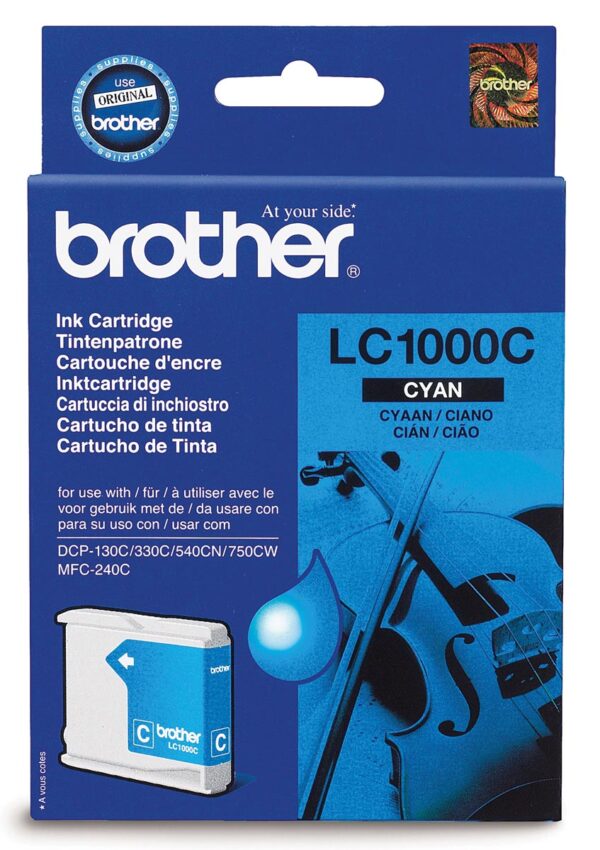 Brother inktcartridge, 400 pagina's, OEM LC-1000C, cyaan - Afbeelding 2