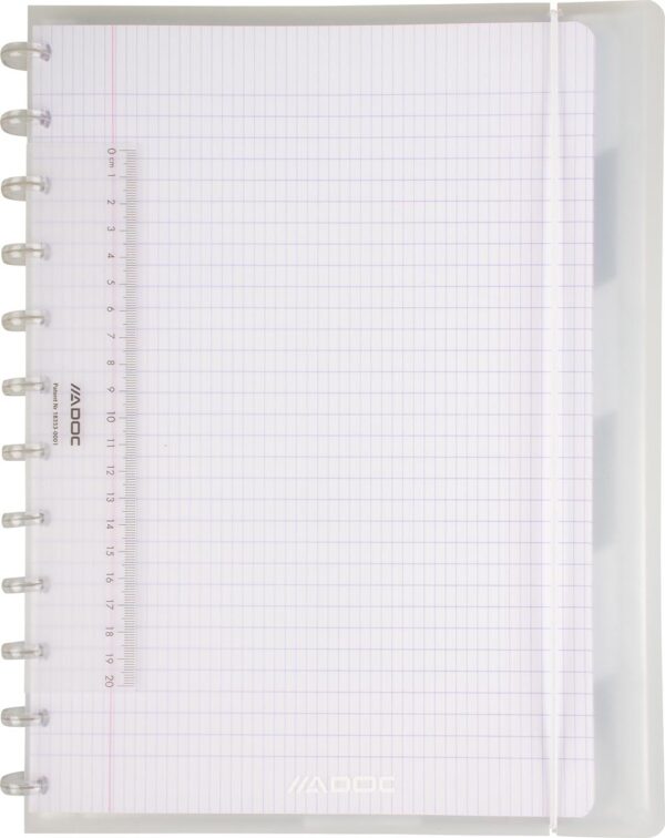 Adoc Colorlines schrift, ft A4, 144 bladzijden,commercieel geruit, geassorteerde kleuren - Afbeelding 2