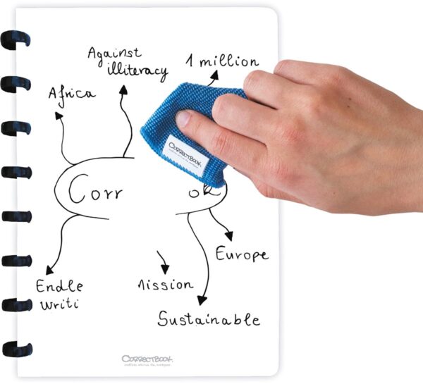 Correctbook A5 Original: uitwisbaar / herbruikbaar notitieboek, blanco, Midnight Blue (marineblauw) - Afbeelding 2