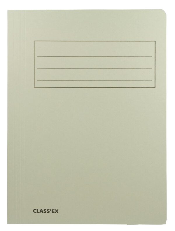 Class'ex dossiermap, 3 kleppen ft 23,7 x 32 cm (voor ft A4), grijs