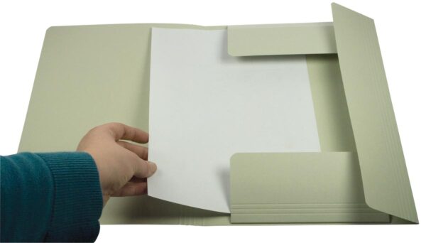 Class'ex dossiermap, 3 kleppen ft 23,7 x 32 cm (voor ft A4), grijs - Afbeelding 2