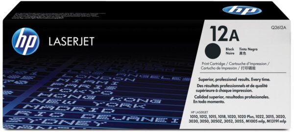 HP toner 12A, 2000 pagina's, OEM Q2612A, zwart