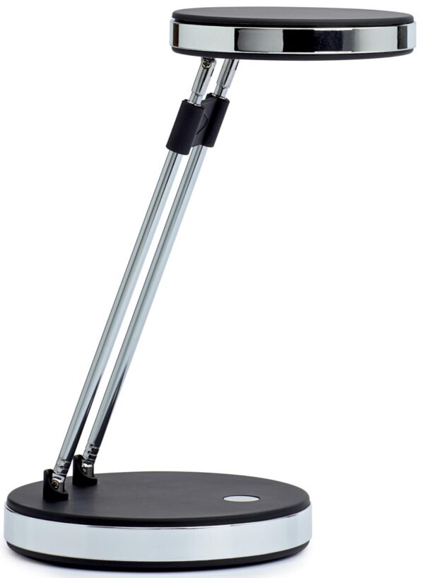MAUL bureaulamp LED Puck op voet, verschuifbaar in hoogte, daglihct wit licht, zwart
