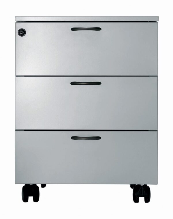 Mobo ladenblok Universal, 3 laden, op wieltjes, aluminium - Afbeelding 2