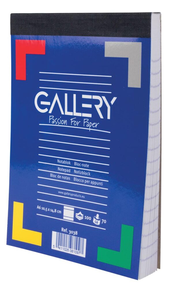 Gallery notitieblok, ft A6, gelijnd, blok van 100 vel - Afbeelding 2