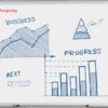Pergamy Excellence emaille magnetisch whiteboard ft 90 x 60 cm