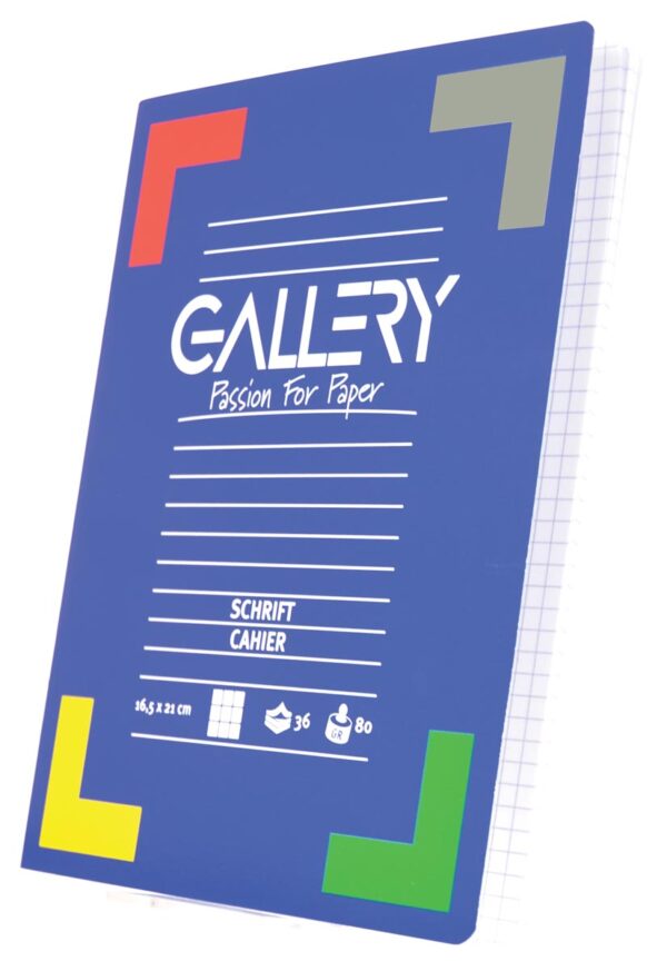 Gallery schrift, ft 16,5 x 21 cm, geruit 5 mm, 72 bladzijden - Afbeelding 2
